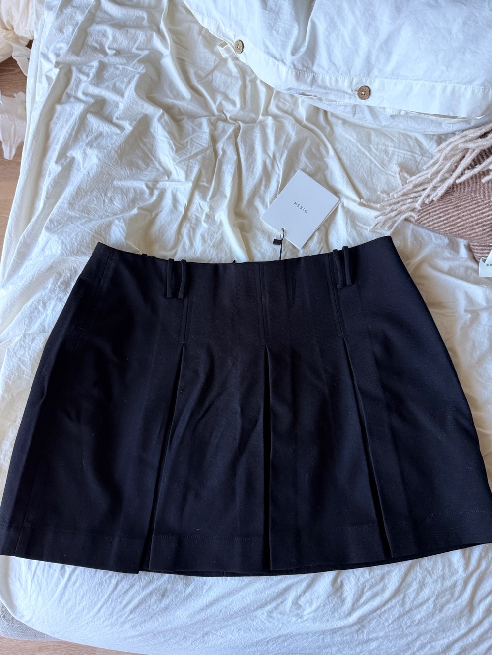 DISSH Black A-Line Mini Skirt